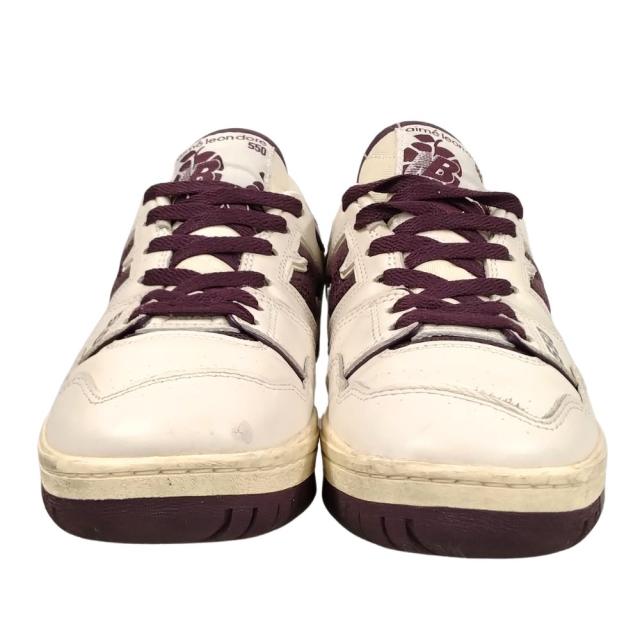 NEW BALANCE ニューバランス 品番 BB550AR1 aime leon dore シューズ ホワイト×パープル サイズUS9.5＝27.5cm 正規品 / 50578