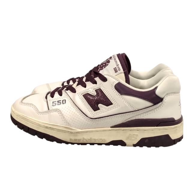 NEW BALANCE ニューバランス 品番 BB550AR1 aime leon dore シューズ ホワイト×パープル サイズUS9.5＝27.5cm 正規品 / 50578
