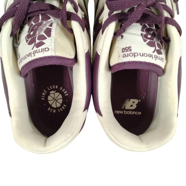 NEW BALANCE ニューバランス 品番 BB550AR1 aime leon dore シューズ ホワイト×パープル サイズUS9.5＝27.5cm 正規品 / 50578