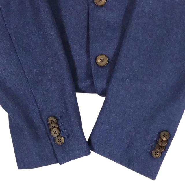 EDIFICE エディフィス VITALE BARBERIS CANONICO Super 100s カノニコ ウール スーツ セットアップ ブルー サイズ44 正規品 / 40739_4
