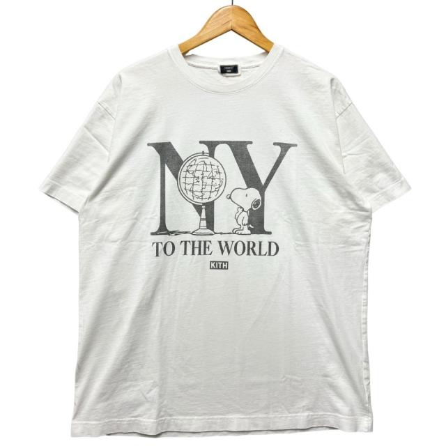 KITH キス PEANUTS スヌーピー プリント 半袖Tシャツ ホワイト サイズ