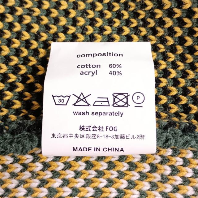 K.O.K VINTAGE KNIT ダメージ加工 オーバーサイズ ニットセーター サイズタグ欠損 グリーン サイズ不明 正規品 / 40799