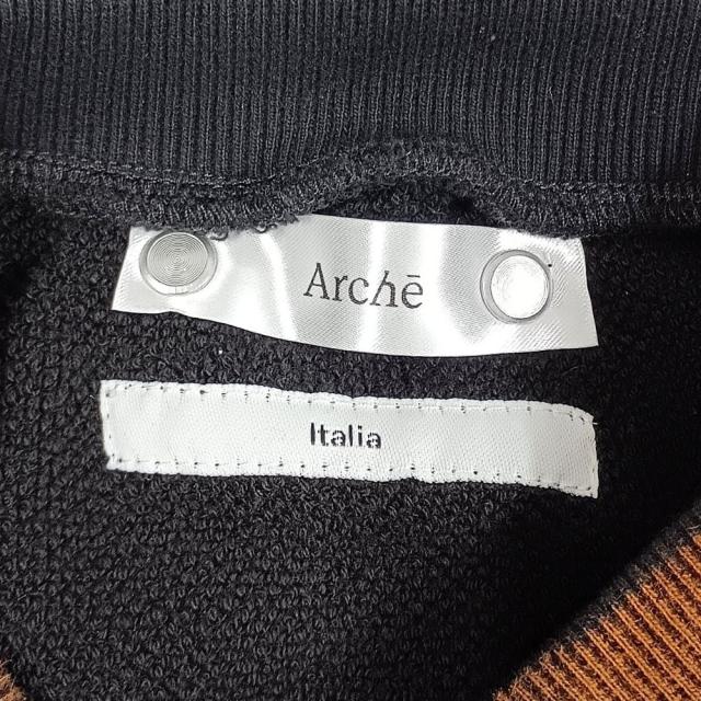 arche アルシュ PLUG別注 GRADY CREWNECK 加工 クルーネック スウェット ブラック サイズ不明 正規品 / 53439 arche アルシュ ゆったり Plug Crewneck Sweatshirt