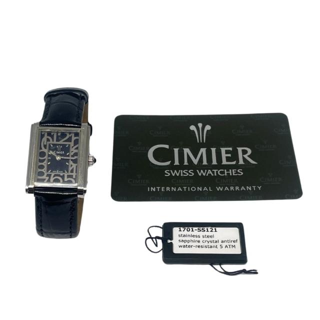 CIMIER シミエール レディース 1701 スクエア クォーツ 1653A9 稼働品 腕時計 シルバー 正規品 / C125_8