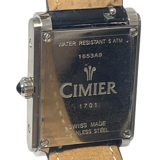CIMIER シミエール レディース 1701 スクエア クォーツ 1653A9 稼働品 腕時計 シルバー 正規品 / C125_5