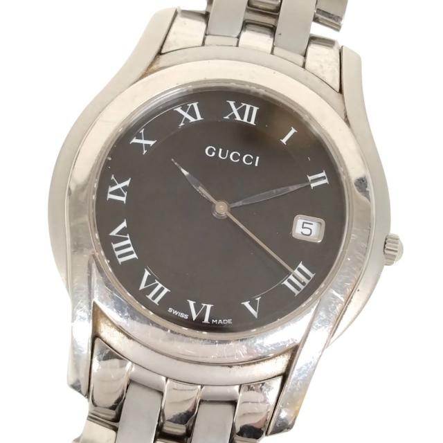 GUCCI グッチ 5500M Gクラス 黒文字盤 クォーツ メンズ 腕時計 正規品 / C553