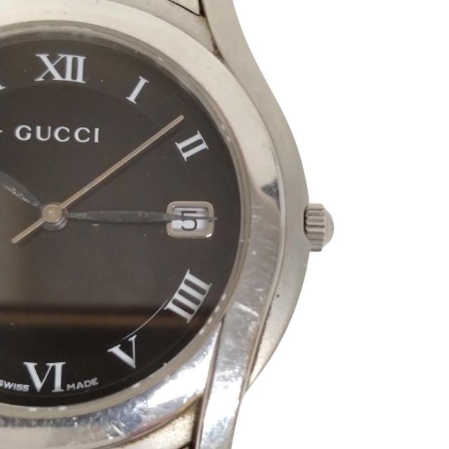 GUCCI グッチ 5500M Gクラス 黒文字盤 クォーツ メンズ 腕時計 正規品 / C553_8