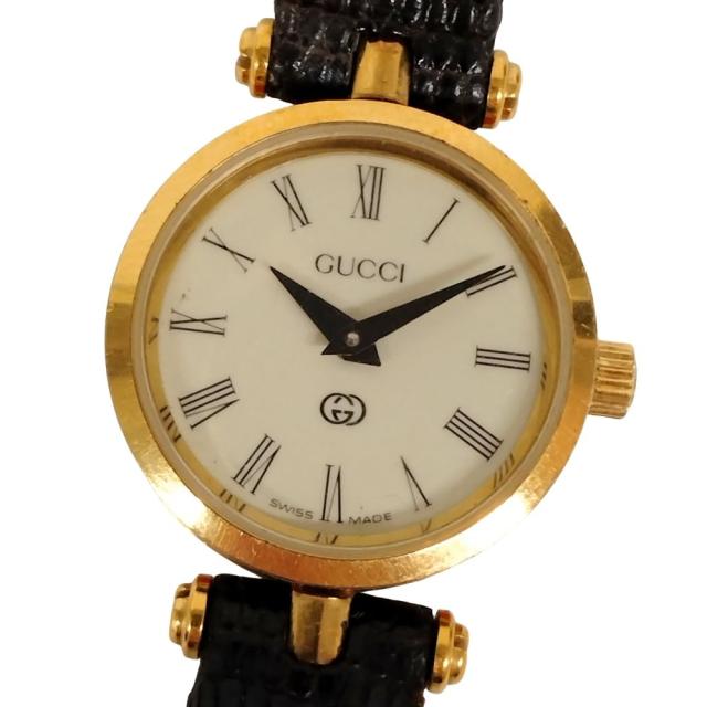GUCCI グッチ シェリーライン クォーツ レディース 腕時計 ゴールド/ブラウン 正規品 / C638
