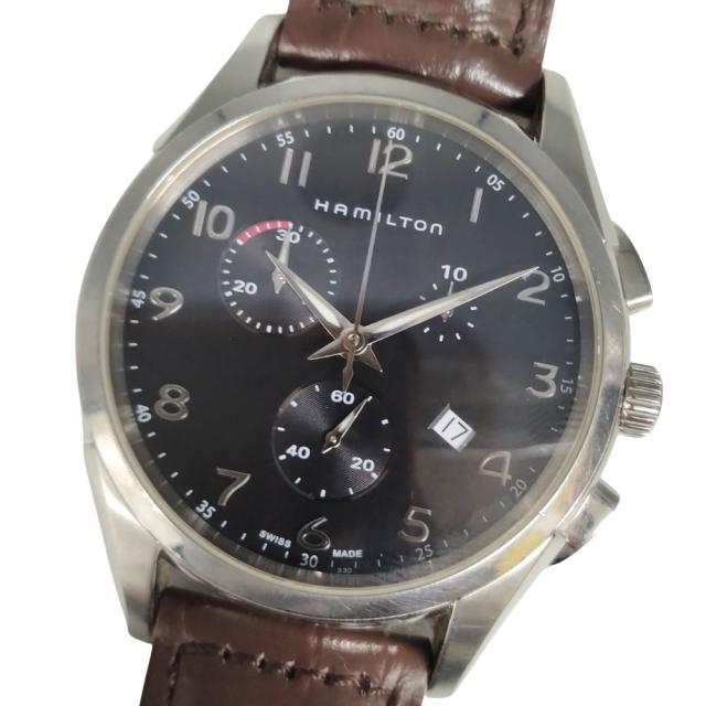 HAMILTON ハミルトン H386120 ジャズマスター シンライン クロノグラフ クォーツ メンズ ベルト社外 (BAMBI) 腕時計 正規品 / C809