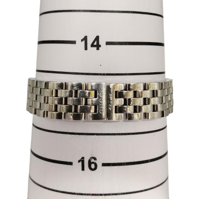 GUCCI グッチ 128.4 Gフレーム ダイヤベゼル シェル文字盤 クォーツ ステンレス 腕時計 シルバー 正規品 / C914 GUCCI グッチ 128.4 Gフレーム ダイヤベゼル シェル文字盤 クォーツ