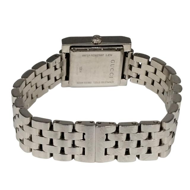 GUCCI グッチ 128.4 Gフレーム ダイヤベゼル シェル文字盤 クォーツ ステンレス 腕時計 シルバー 正規品 / C914 GUCCI グッチ 128.4 Gフレーム ダイヤベゼル シェル文字盤 クォーツ