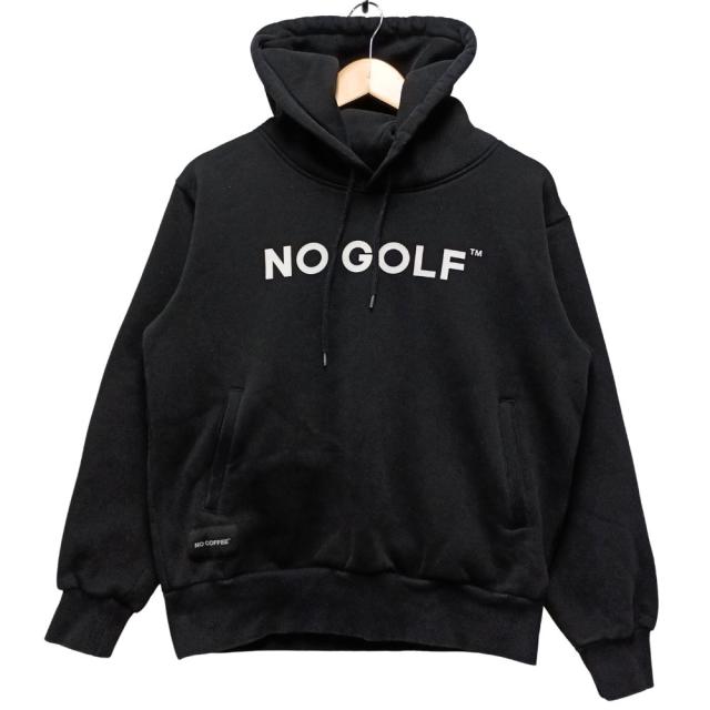NO COFFEE × CLUBHAUS NO GOLF スウェット パーカー ブラック サイズS