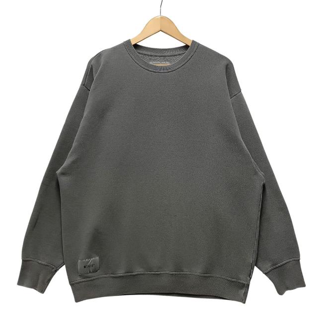 WTAPS ダブルタップス 25AW SIGN-OD / SWEATER / CTPL 加工 スウェット チャコール サイズ 3 正規品 / 40967