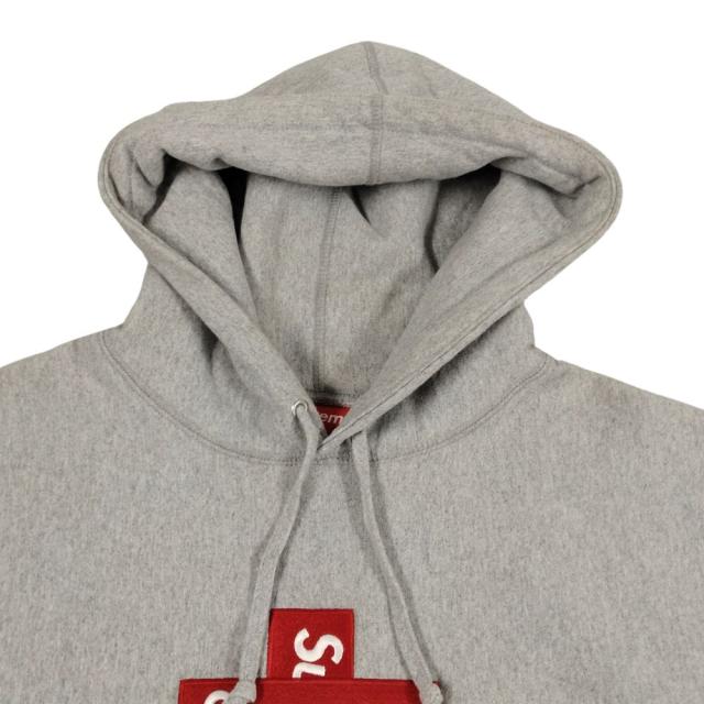 SUPREME シュプリーム Cross Box Logo Hooded Sweatshirt クロス ボックスロゴ スウェットパーカー アッシュグレー XL 正規品 / 50711_5