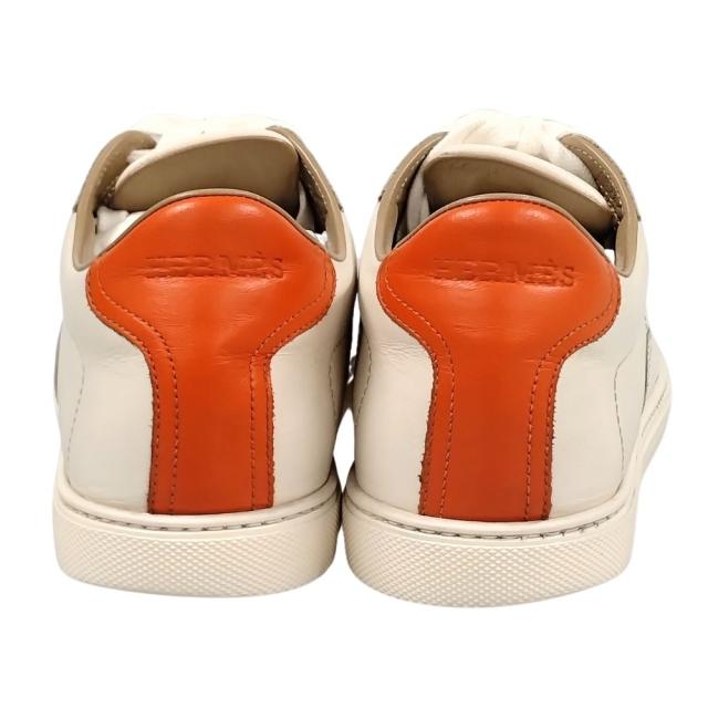 HERMES エルメス クイッカー レザー シューズ スニーカー ホワイト系 サイズ40.5 正規品 / 50743_3