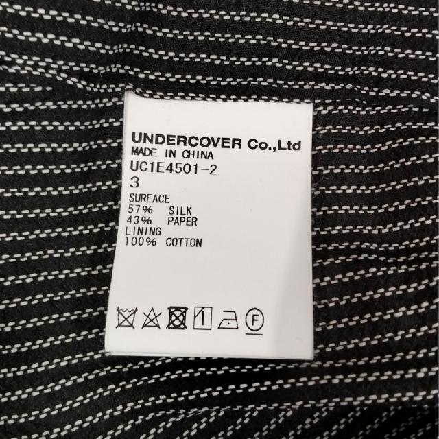 UNDERCOVER アンダーカバー 品番 UC1E4501-2 シルク・和紙 薄手 クロップド パンツ ブラック サイズ 3 正規品 / 50846_6