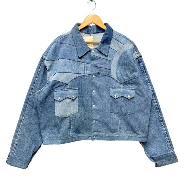 SEVESKIG セヴシグ 25SS vs AVANI Vintage Denim Patchwork Jacket パッチワーク デニム ジャケット インディゴ サイズL 正規品 / 51086