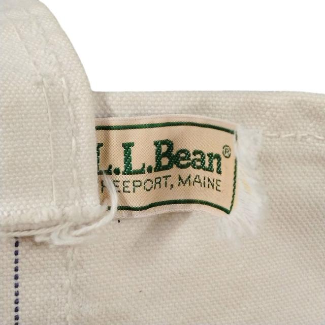 L.L.BEAN エルエルビーン キャンバス トートバッグ サイドタグ ガイドライン1本 ヴィンテージ 生成り色 正規品 / 51444_8