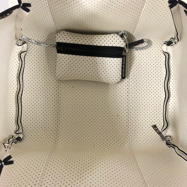 STATE OF ESCAPE ネオプレン トートバッグ ポーチ付 ライトグレー系 正規品 / 33523_7