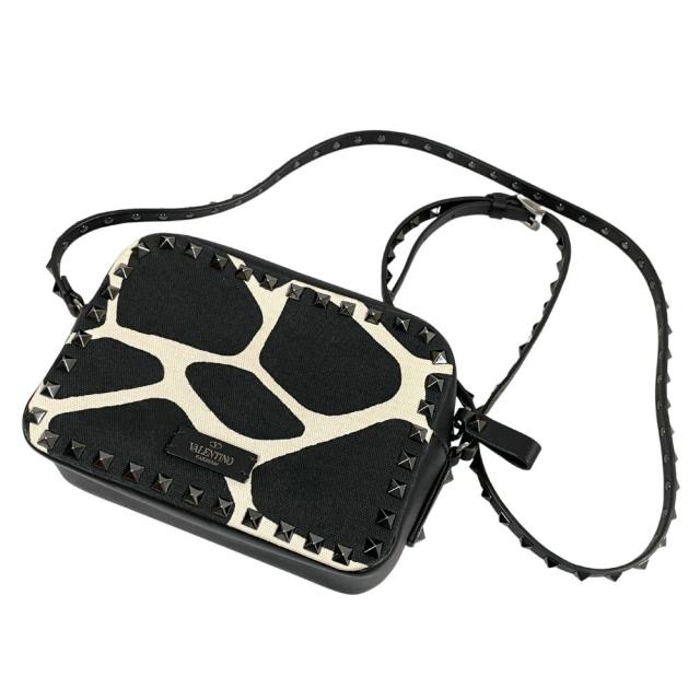 VALENTINO ヴァレンティノ ロックスタッズ クロスボディバッグ ショルダーバッグ ブラック×ホワイト 正規品 / 36533
