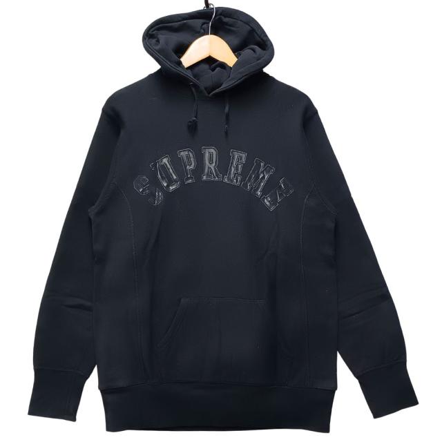 SUPREME シュプリーム 初期 紙タグ アーチロゴ プリント スウェットパーカー ネイビー サイズM 正規品 / 55108