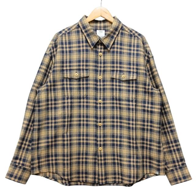 VISVIM ビズビム 26SS 品番 0126105011015 LUMBER CHECK L/S ランバー チェック 長袖シャツ ネイビー サイズ3 正規品 / 53736