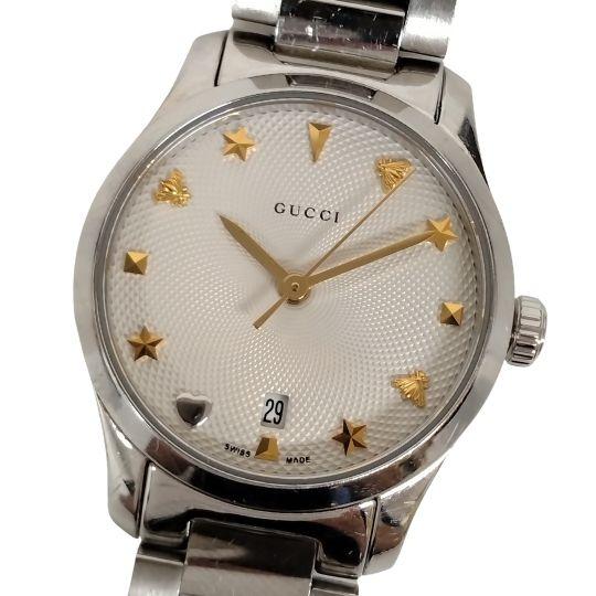 不稼働品】GUCCI グッチ 126.5 Gタイムレス デイト クォーツ 
