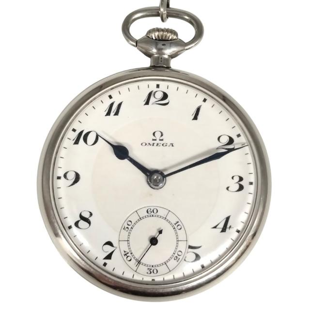 OMEGA オメガ 懐中時計 スモールセコンド 手巻き ステンレス メンズ 正規品 / C860_1