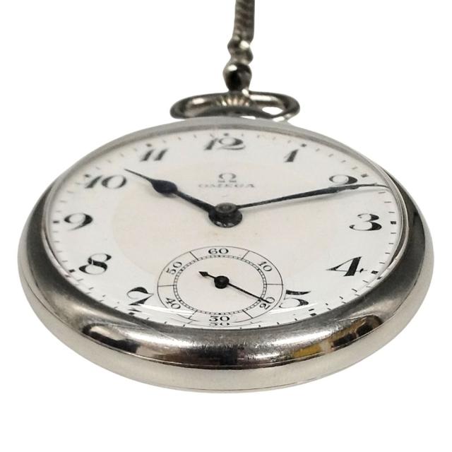 OMEGA オメガ 懐中時計 スモールセコンド 手巻き ステンレス メンズ 正規品 / C860_3