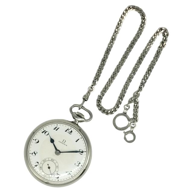 OMEGA オメガ 懐中時計 スモールセコンド 手巻き ステンレス メンズ 正規品 / C860_8