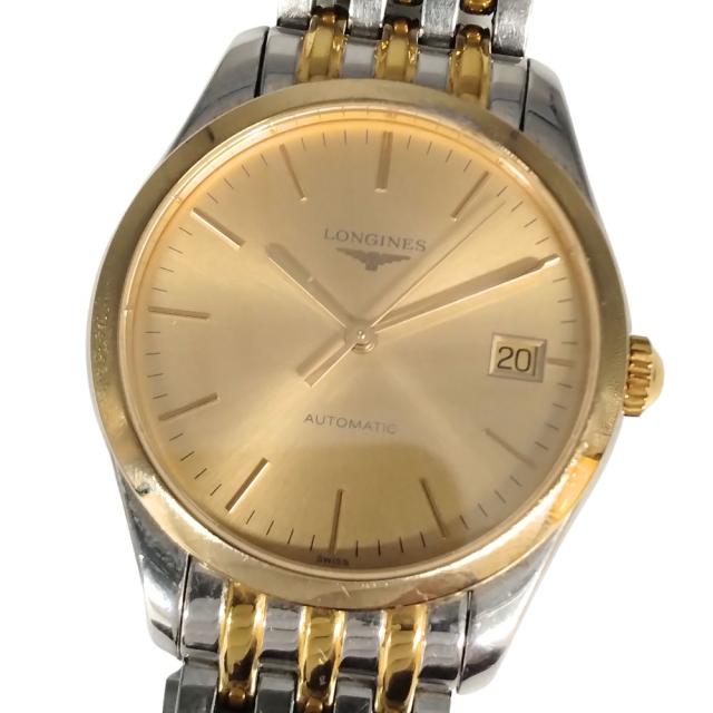 LONGINES ロンジン L4.898.3 フラッグシップ クラシック 自動巻き コンビ ステンレス メンズ 腕時計 正規品 / C876