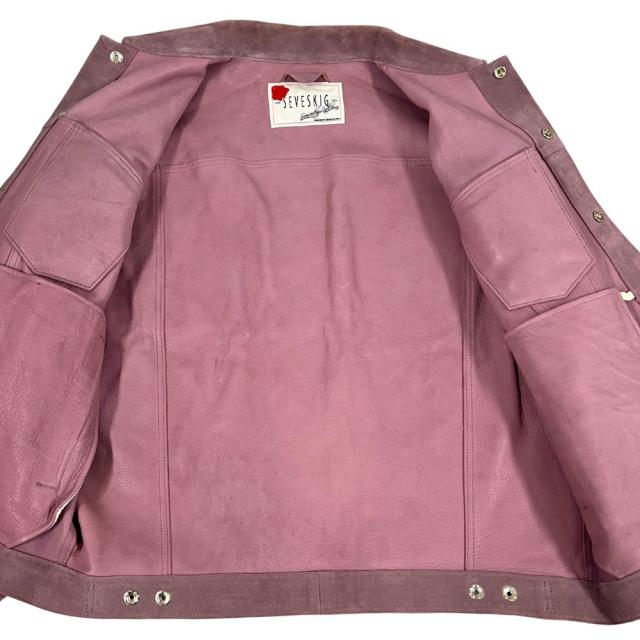 SEVESKIG セヴシグ BACK SIDE 557 JKT スウェード ジャケット パープル サイズ M 正規品 / 53900_4