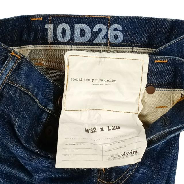 VISVIM ビズビム 品番 0121105005019 SOCIAL SCULPTURE 10 DANAGED-26 加工 デニムパンツ インディゴ サイズL28W32 正規品 / 54147_7