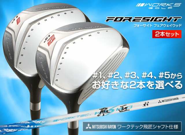 WORKS GOLF フォーサイト FW 2本セット三菱 ケミカル ワークテック 飛 ...