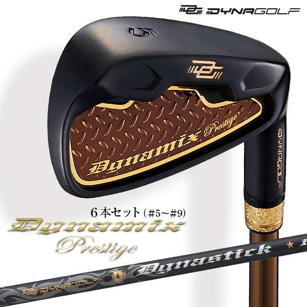 DAYNA GOLF ダイナミクス プレステージ アイアン 6本セット ダイナスティック シャフト 5番 6番 7番 8番 9番 PW ゴルフ クラブ 右利き