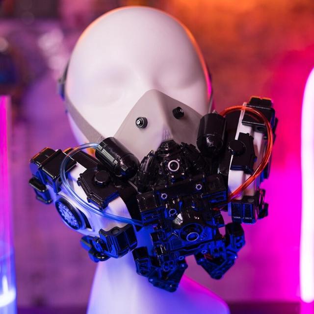 サイバーパンクマスク コスプレ 飛沫防止 装飾 コスチューム コスプレ 