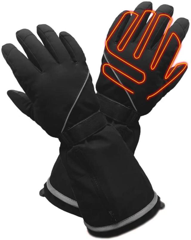 電熱グローブ メンズ レディース 電熱 ホット ヒーター グローブ 手袋 両面から発熱 3段階温度調節 7.4V/3000mAh 充電式 バッテリー タッチパネル対応
