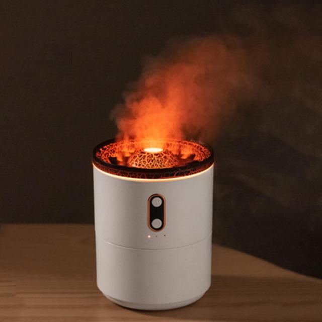 火山加湿器 450ml 家庭用 加湿器 コンパクトサイズ 2つの噴射