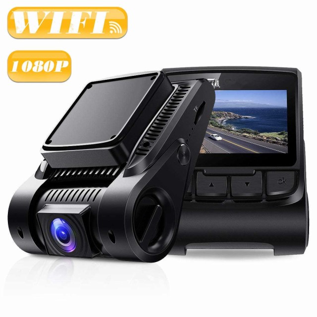 フルHD 1080Pダッシュボードカメラ Wi-Fi 170°アングルレンズ 2.45インチIPSディスプレイ ナイトビジョン搭載WDR