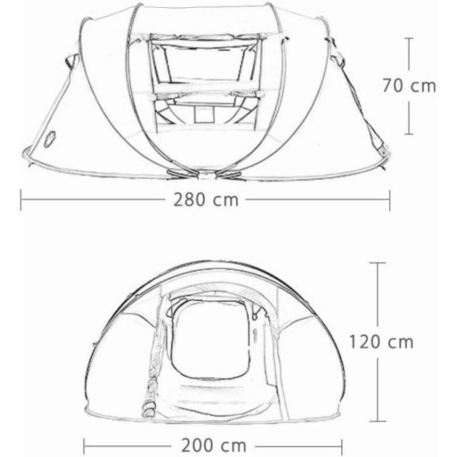テント ワンタッチ ポップアップ 自動組立 4-6人用 コンパクト 防水 防風 防災用 通気 キャンプ アウトドア用品 海水浴/砂浜/運動会/公園