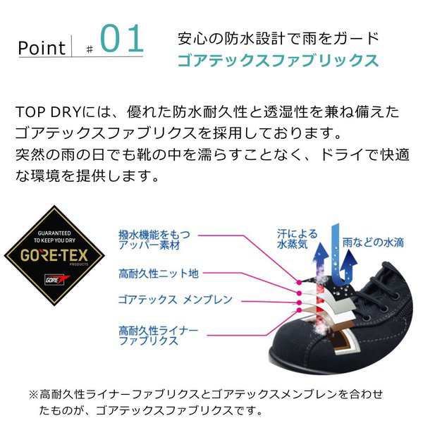 トップドライ レディース レイン ウォーキングシューズ ゴアテックス