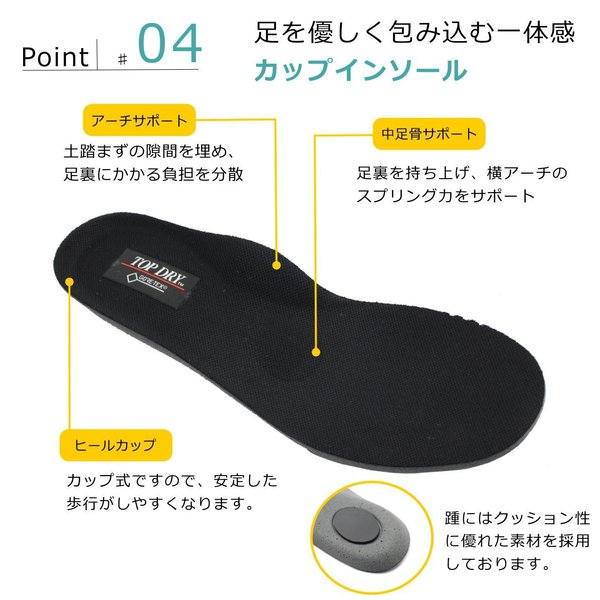 トップドライ レディース レイン ウォーキングシューズ ゴアテックス