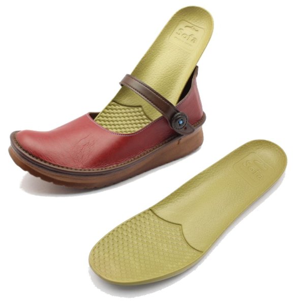 やさしい靴工房 Belle&Sofa KAYAK ベル＆ソファ カヤック レディース コンフォートシューズ 日本製 ストラップ レッド ブラック ココア_10