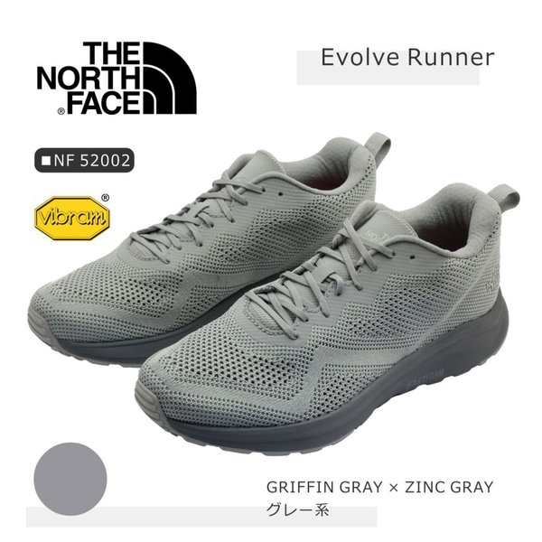 THE NORTH FACE ザ ノースフェイス イヴォルブ ランナー レディース メンズ スニーカー ユニセックス NF52002 正規品 靴 グレー