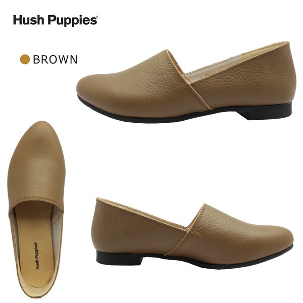 ハッシュパピー レディース パンプス フラットシューズ ポインテッド