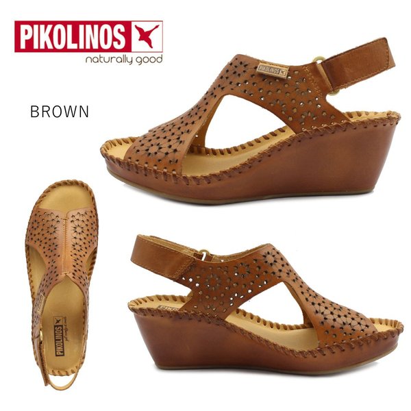 ピコリノス PIKOLINOS レディース MARGARITA レザー サンダル ウェッジ