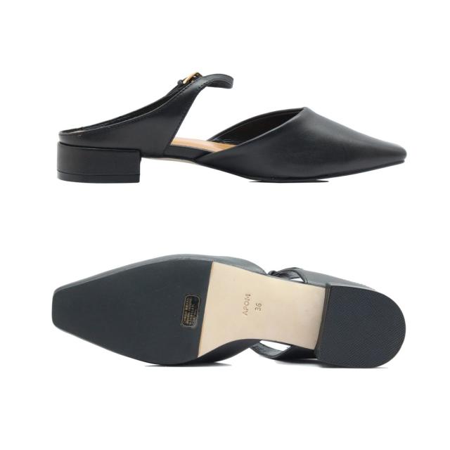 APOM アポム レディース ミュール シューズ 273 スライダー レザー 本革 履きやすい 靴 黒 蛇 ブラック グレー パイソンの通販は