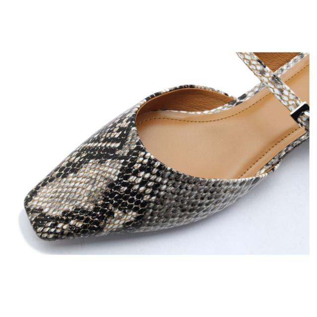 APOM アポム レディース ミュール シューズ 273 スライダー レザー 本革 履きやすい 靴 黒 蛇 ブラック グレー パイソンの通販は