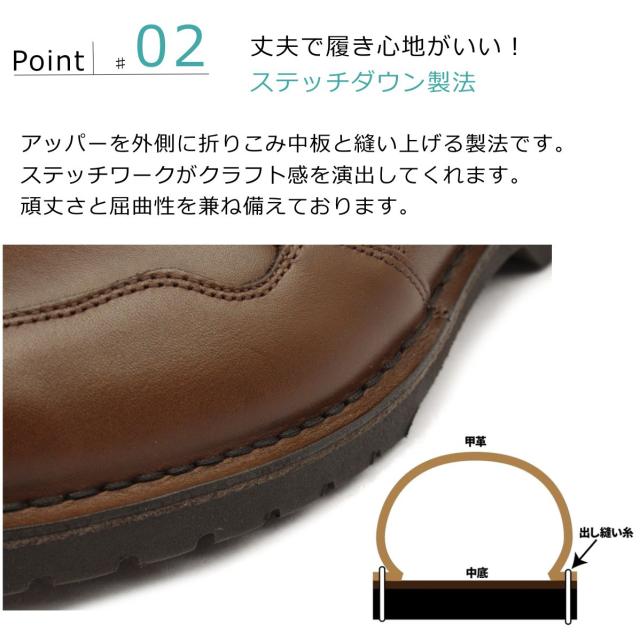 ハッシュパピー メンズ ウォーキングシューズ M-5048NT レースアップシューズ 軽量 幅広4E 本革 紳士靴 Hush Puppies 5048_4