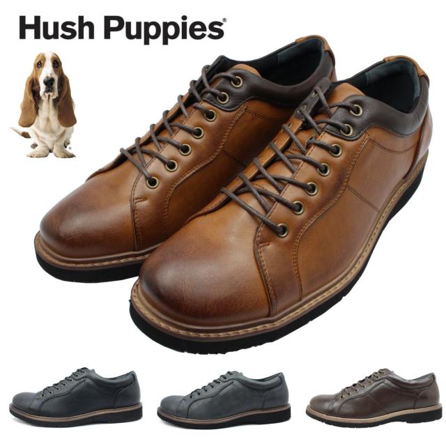 ハッシュパピー メンズ カジュアルシューズ M-7120T ウォーキング 紐 軽量 幅広3E 本革 紳士靴 Hush Puppies 7120T